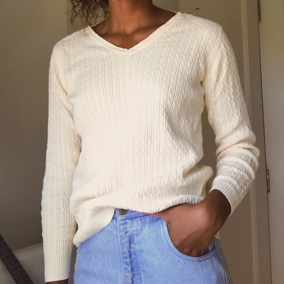 Yellow cable knit sweater brandy style - Picture 2 of 3